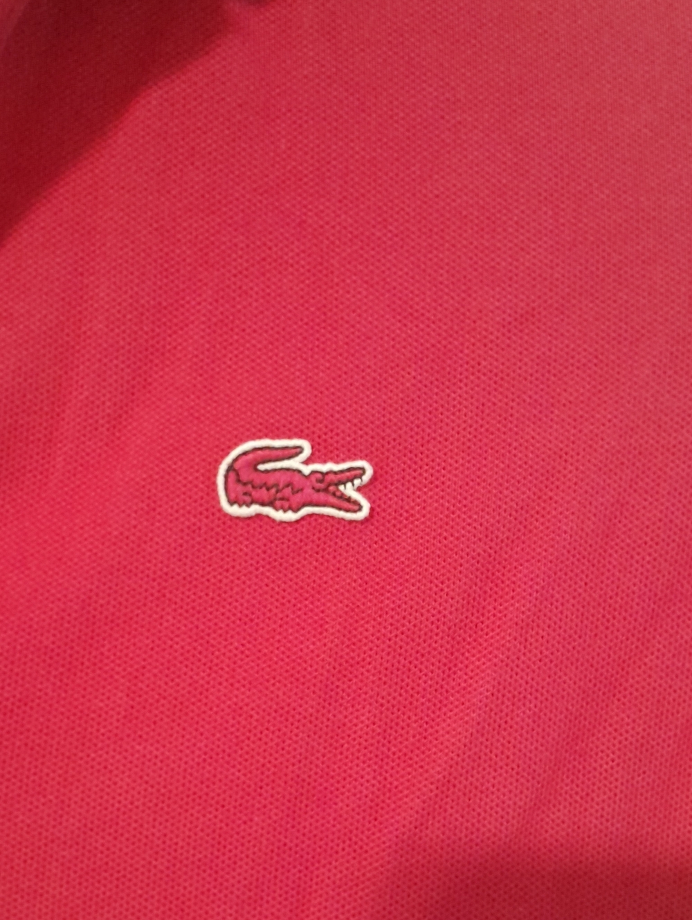 Lacoste Women's Raspberry Button-Down Polo - Picture 2 of 4